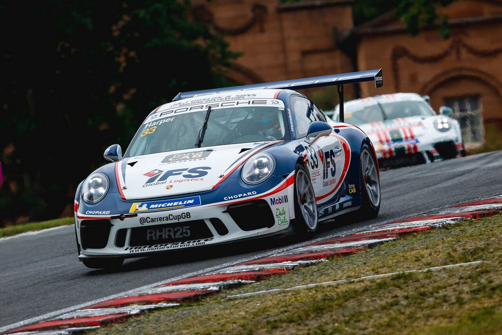 PCCGB Oulton Park: Harper survives late scare to clinch race two win